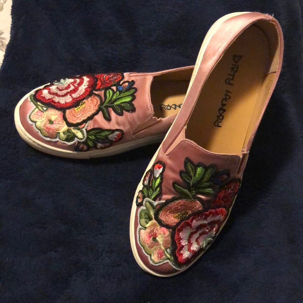 Dirty Laundry Patched Blush slip on shoes
